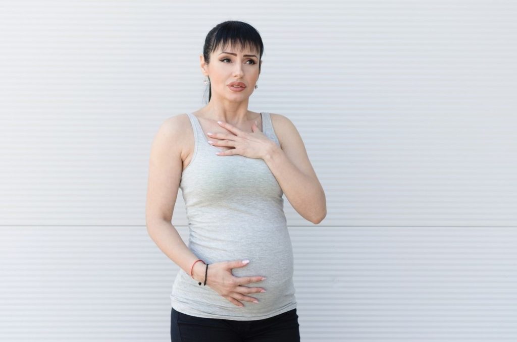Shortness of breath in pregnant women
